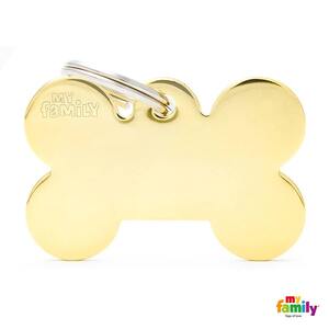 PLACA HUESO DORADO XL