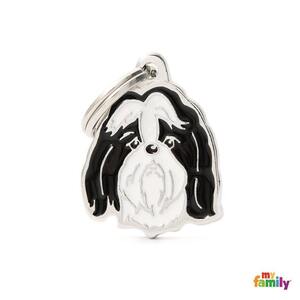 PLACA SHIH TZU BLANCO/NEGRO