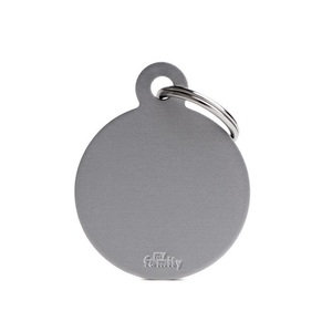 PLACA CIRCULO GRANDE ALUMINIO GRIS