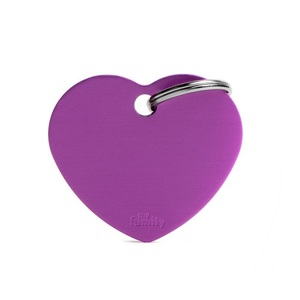 PLACA CORAZON GRANDE ALUMINIO VIOLETA