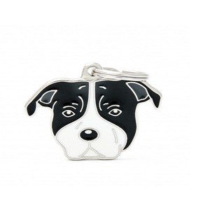 PLACA RZ. BLACK AND WHITE AMSTAFF