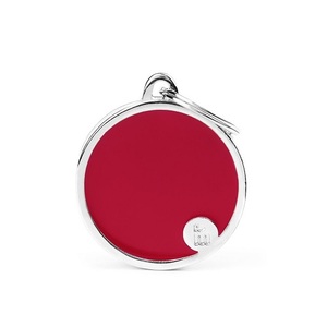 PLACA CIRCULO S HANDMADE ROJO