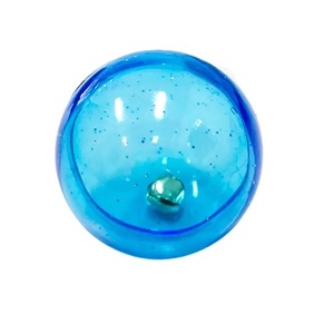 JUGUETE PETTOYS PELOTA ACRILICA GLITER C/GUISO AZU