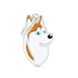 PLACA RZ SIBERIAN HUSKY RED AND WHITE